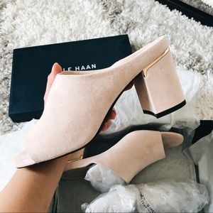 NEW Cole Haan Laree Open Toe Mule in Peach Blush